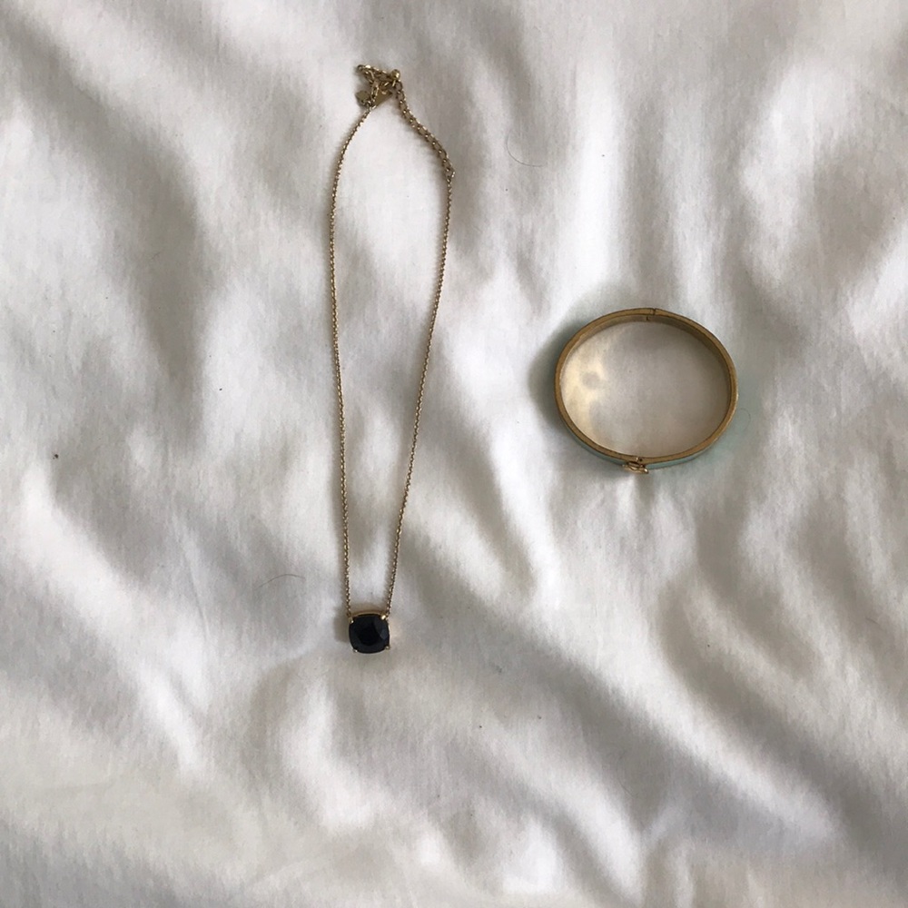 Kate spade necklace and enamel bracelet